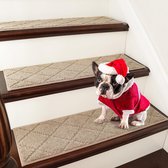 Convient à n'importe quel escalier : les tapis d'escalier mesurent 70 x 22 cm et conviennent à tout escalier intérieur en bois dur, stratifié, marbre, carrelage, verre, etc. Nettoyez facilement la surface des escaliers,