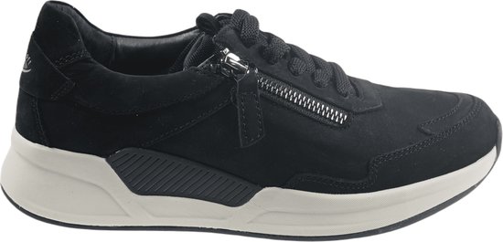 Gabor rollingsoft sensitive 76.958.47 - dames rollende wandelsneaker - zwart - (EU) (UK)