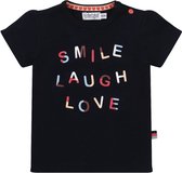 Dirkje - T-shirt - Smile - Laugh - Love - Navy - Maat 92