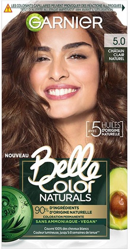 Garnier Belle Color Naturals Coloration N°5.0 Châtain Clair Naturel | bol
