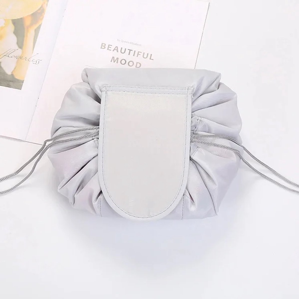 Without Lemon - Magic Travel Pouch Make-up Tas - TikTok - Reistas - Pouch - Cosmetic Opberg Tas - Make-up Opbergsysteem - Make-up Toilettas - Reistas - Cosmetica Accessoires Organiser - Handige Toilettas - Grijs