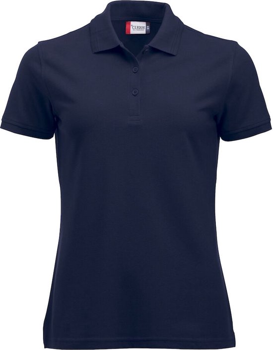 Clique Manhattan Dames Polo Donker Navy maat M