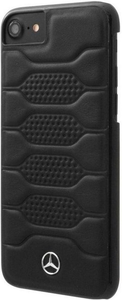 Mercedes-Benz Leather Pattern Back Case - Apple iPhone 6/6S/7/8/SE2020/SE2022 (4.7") - Zwart