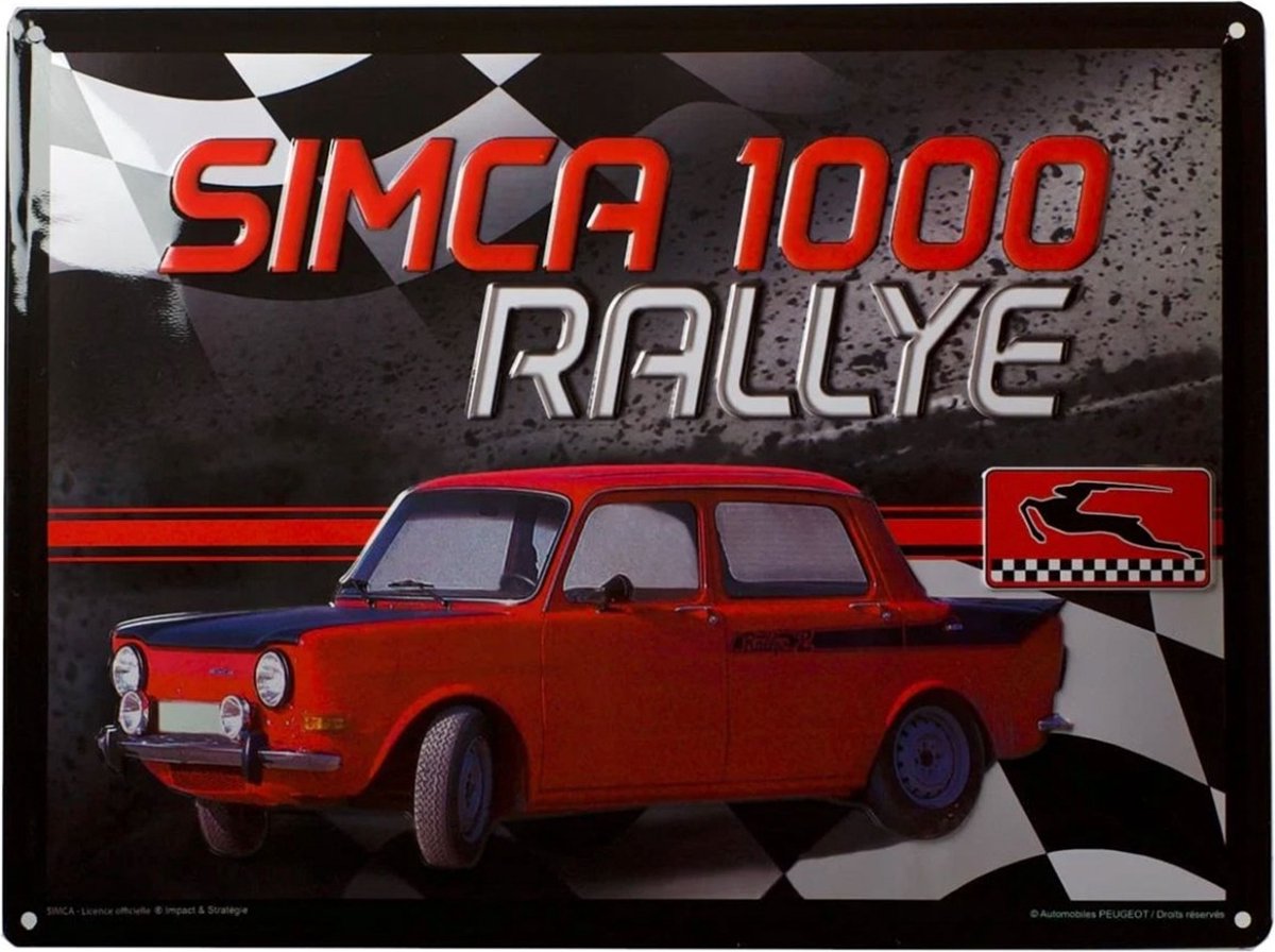 PLAQUE MÉTAL RALLYE Groupe B 30 X 20 Cm EUR 20,99 - FR