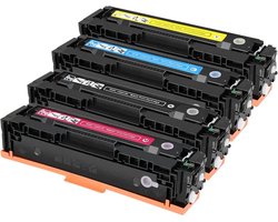 Inktkenners Toner Multipack Geschikt voor HP 203X - 4 Kleuren - Geschikt voor HP Color Laserjet Pro MFP M281fdw - M280nw - M281fdn - M281cdw Pro M254dw - printer
