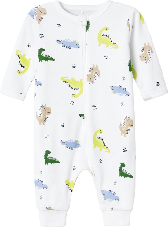 NAME IT NBMNIGHTSUIT ZIP WILD LIME DINO NOOS Jongens Pyjama - Maat 92