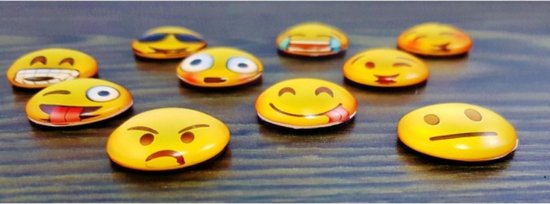1 stuk Glazen Smiley koelkastmagneet 2,5 cm - Emoji Magneet - Emoticon Magneetjes - Emotikon Magneet - Whiteboard Koelkast - Memo Magneten - Merkloos