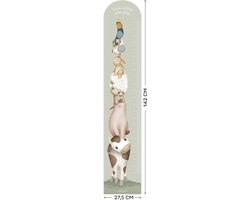 Little Dutch Little Farm Groeimeter Muursticker - 142x27,5cm - Dieren