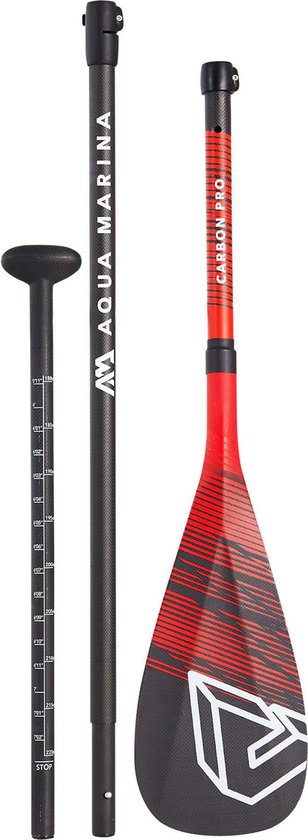 Foto: Aqua marina pro verstelbare peddel zwart rood 180 220 cm