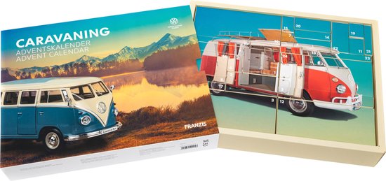 Franzis Modelbouwpakket Auto - 55115-3 Volkswagen Bulli Caravaning Adventskalender Plastic - 1:24