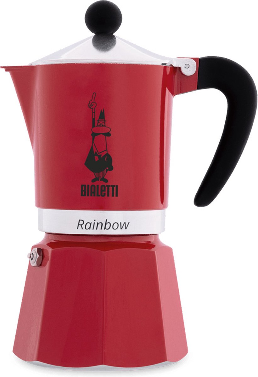 Bialetti Rainbow Rood Percolator 300ml – 6 kops