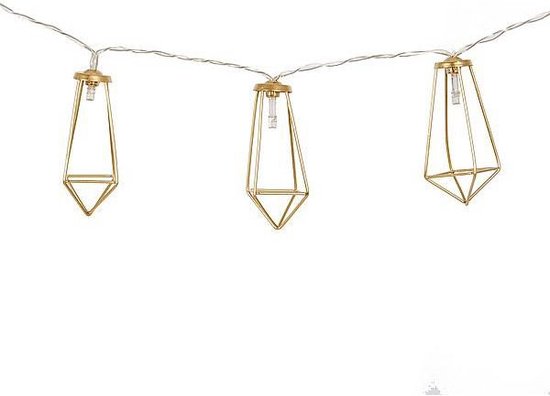 Bo-Camp - Industrial - Lichtketting - Galvin - 10 Lichten - 5 Lumen - Goud van Bo-Camp — afbeelding 3