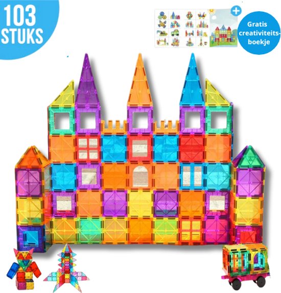 Magnetic Tiles - Magnetisch Speelgoed - 103 stuks - A Merk Kwaliteit Speelgoed