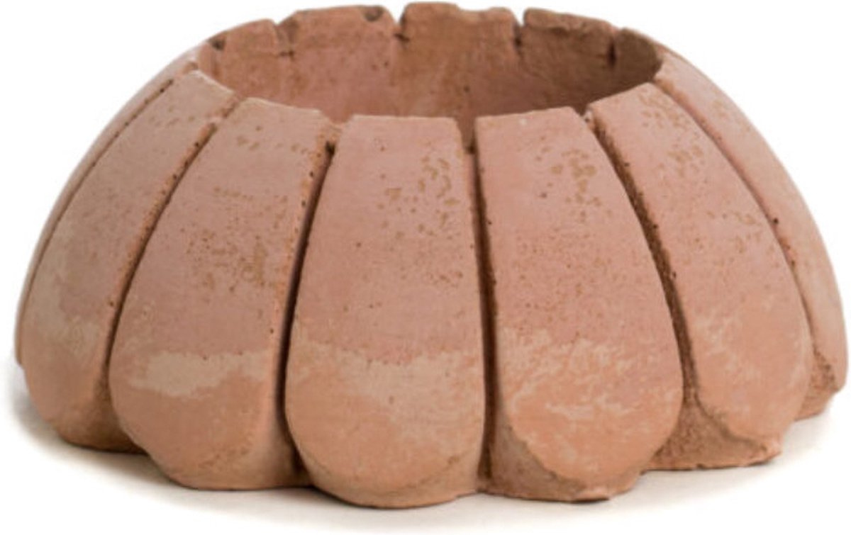Kandelaar beton - Petal theelichthouder - terracotta - Ø7,2xH3 cm - Rustik Lys