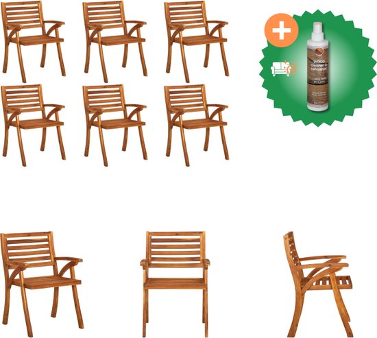 VidaXL Tuinstoelen 2 St Met Crèmekleurig Kussen Massief Acaciahout Tuinstoel Tuinstoelen Tuin Stoel Tuin Stoelen