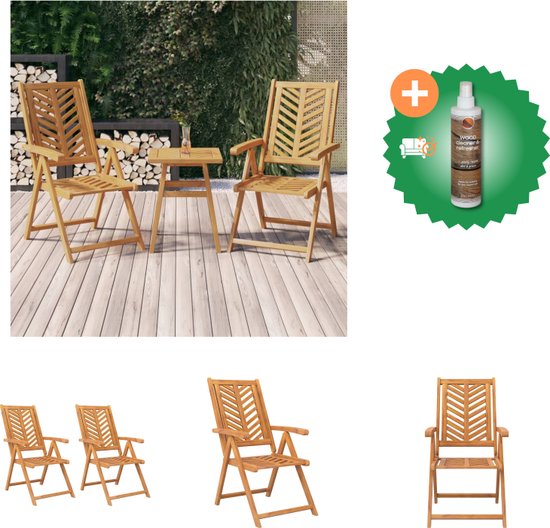 Tuinstoelen inklapbaar 2 st massief acaciahout kopen