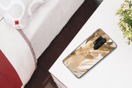 Coque OnePlus 8 Pro - Peinture - Or - Beige - Coque de téléphone en Siliconen