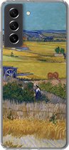 Geschikt voor Samsung Galaxy S21 FE hoesje - De oogst - Vincent van Gogh - Siliconen Telefoonhoesje