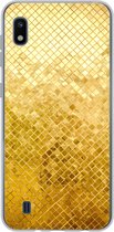 Geschikt voor Samsung Galaxy A10 hoesje - Goud - Design - Abstract - Siliconen Telefoonhoesje
