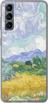 Geschikt voor Samsung Galaxy S21 hoesje - Korenveld met cipressen - Vincent van Gogh - Siliconen Telefoonhoesje