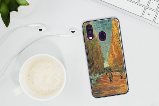 Telefoonhoesje Geschikt voor Samsung Galaxy A40 hoesje - Elysische velden - Vincent van Gogh - Siliconen Telefoonhoesje Telefoonhoesje