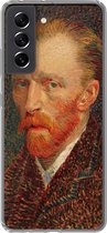 Geschikt voor Samsung Galaxy S21 FE hoesje - Zelfportret - Vincent van Gogh - Siliconen Telefoonhoesje