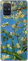 Geschikt voor Samsung Galaxy A51 hoesje - Amandelbloesem - Vincent van Gogh - Siliconen Telefoonhoesje