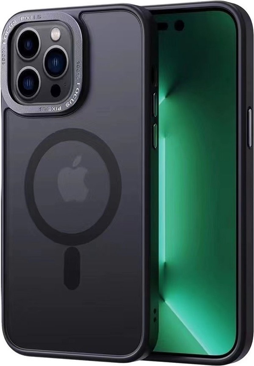 Multimedia & Accessories Magsafe TPU Back Cover Case Case suitable for Apple iPhone 15 Pro - Black - Soft Plastic - Silicone - Hard Plastic - Soft Case - Flexible