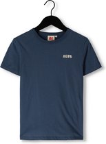 AO76 Mat T-shirt Sunset Polo's & T-shirts Jongens - Polo shirt - Blauw - Maat 128