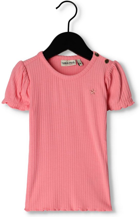 Like Flo Fancy Rib Top Tops & T-shirts Meisjes - Shirt
