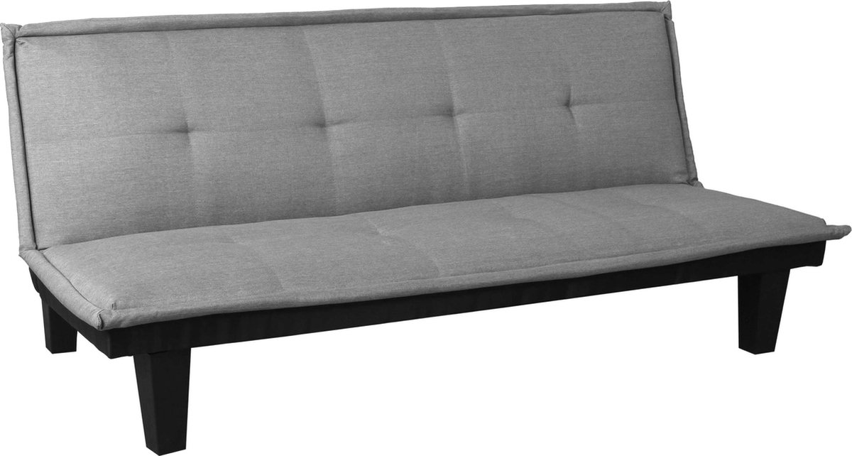 Cosmo Casa 3-Zits Bank - Slaapbank - Logeerbed - Vouwbank - Slaapfunctie - 170x100cm - Textiel - Lichtgrijs