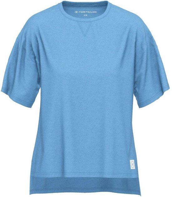 Tom Tailor T-shirt ronde hals - 620 - maat 38 (38) - Dames Volwassenen - Polyester/Viscose- 64137-3030-620-38