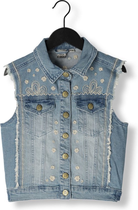 Indian Blue Jeans Denim Gilet Embroidery Blazers Meisjes - Blauw - Maat 152