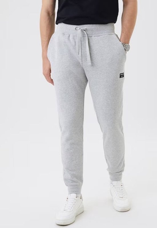 Björn Borg tapered pant joggingbroek (dik) - lichtgrijs melange -  Maat L