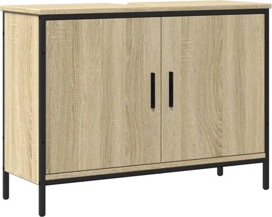 Wastafelkast 63x30x54 cm bewerkt hout wit kopen