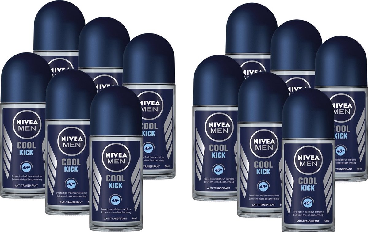 Goedkoopste Nivea Deo Roller Cool Kick - Voordeelverpakking 12 x 50 ml