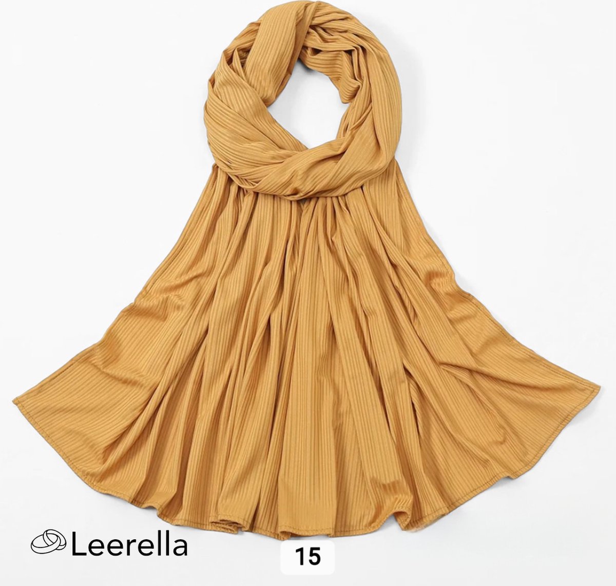Leerella Oogverblindende Dames Sjaals – Hijab Honinggeel CLR15- Monochrome Strepen in Nieuwe Mode 170x70cm: Een Perfect Moederdag, Verjaardag of Valentijnsdag Cadeau - Beschikbaar in 15 Prachtige Kleuren!