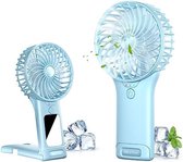 Handventilator - Mini Ventilator - Hand Ventilator - Mini ventilator Oplaadbaar - Mini Ventilator Usb - Lichtblauw
