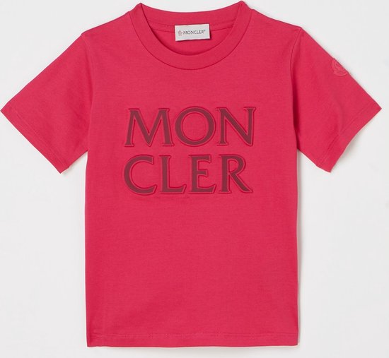 T-shirt Moncler avec logo imprimé 3D - Rose foncé - taille 164