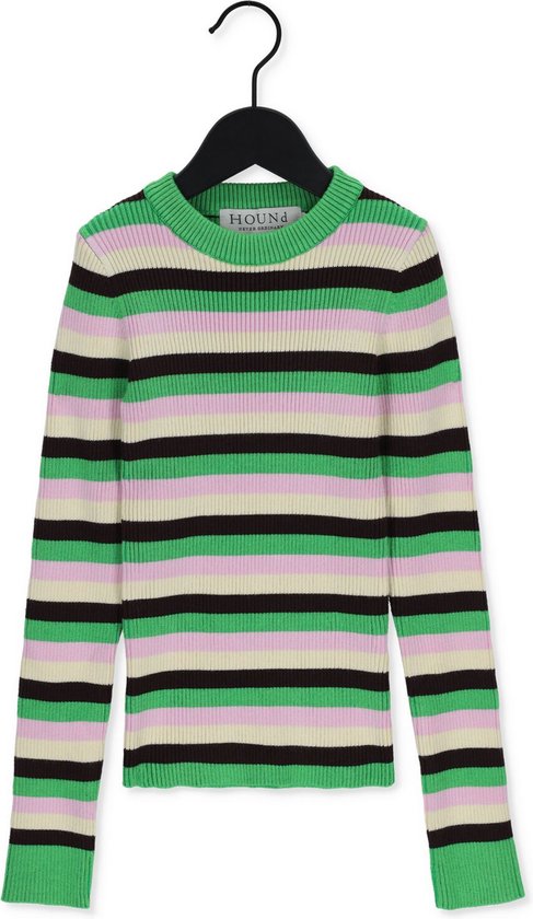HOUNd Stripe Knit Truien & Vesten Meisjes - Sweater - Hoodie - Vest- Groen - Maat 152