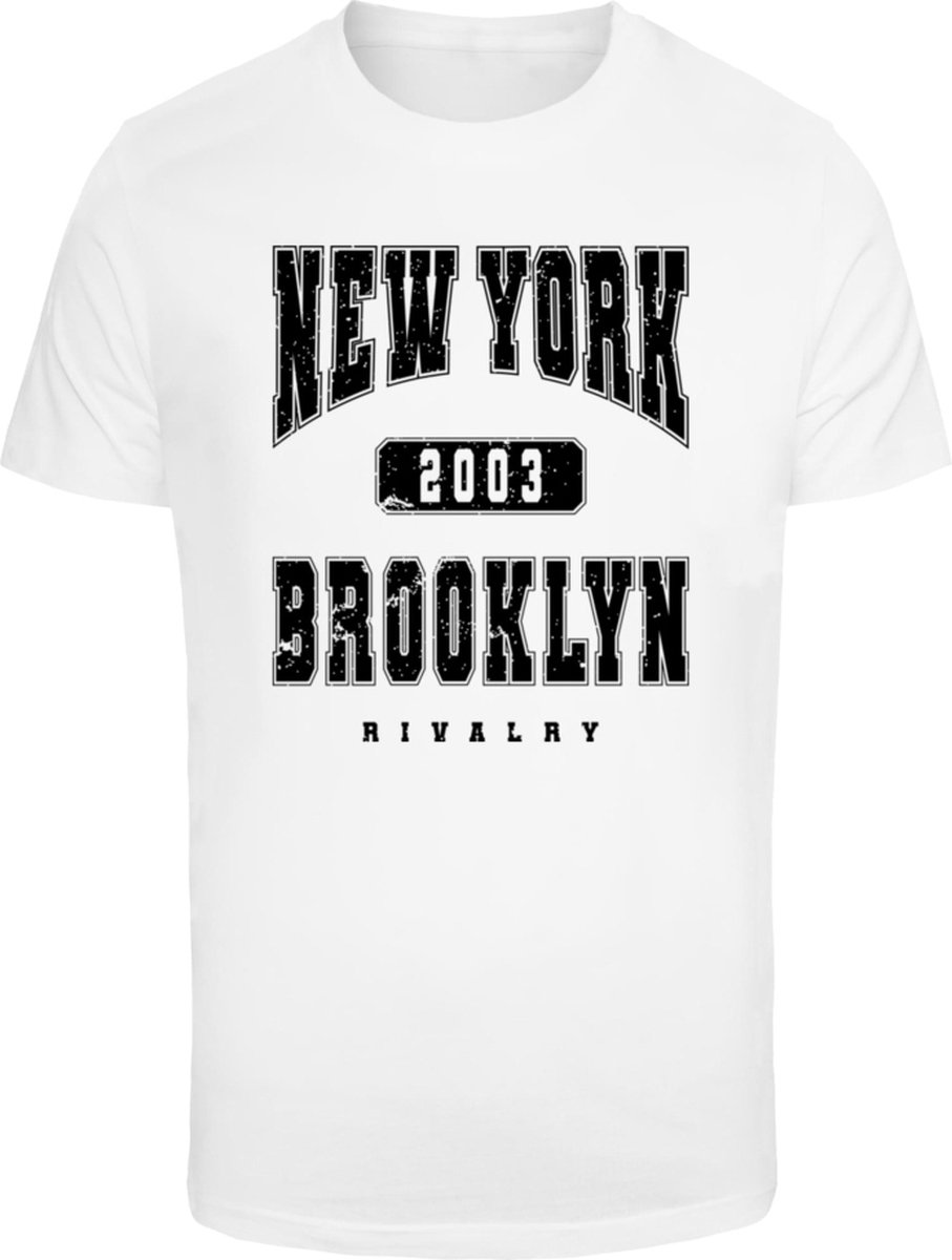 Mister Tee Brooklyn College Style Heren T-shirt M Wit
