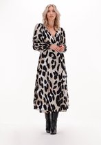 Object Leonora L/s Wrap Midi Dress Jurken Dames - Kleedje - Rok - Jurk - Leopard - Maat 36
