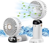 Handventilator - Mini Ventilator - Hand Ventilator - Mini ventilator Oplaadbaar - Mini Ventilator Usb - Wit