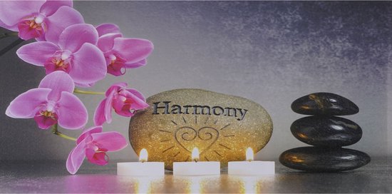 Cosmo Casa Peinture LED - Peinture sur Toile - Light Painting - Peinture Murale - Minuterie 110x55cm - Harmony - Scintillement