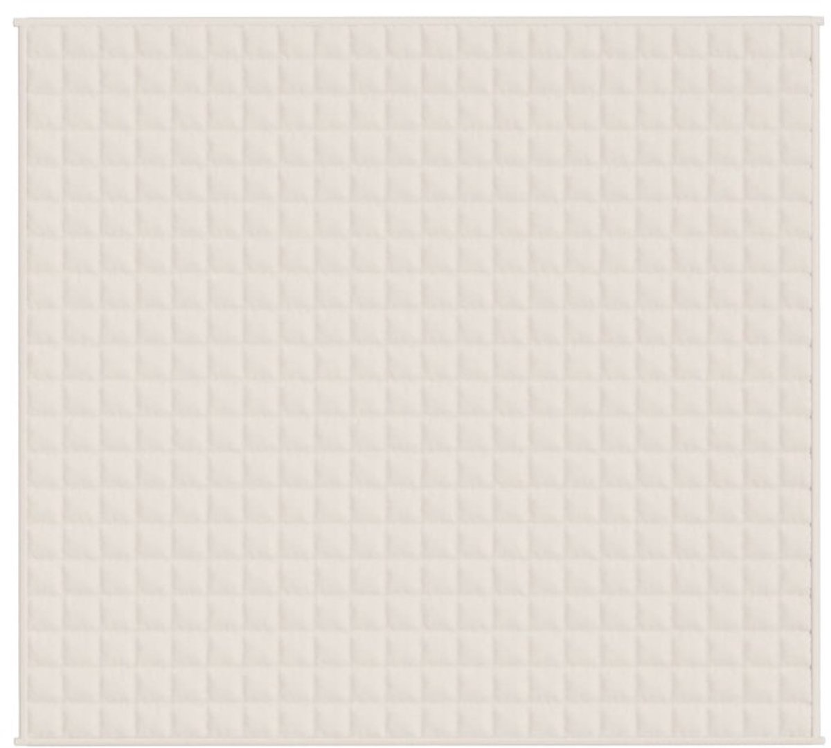 vidaXL - Verzwaringsdeken - 200x225 - cm - 13 - kg - stof - lichtcrèmekleurig