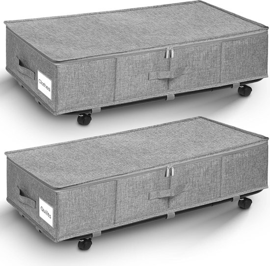 Relaxdays opberghoes dekbed - set van 2 - met vacuümzak - opbergtas