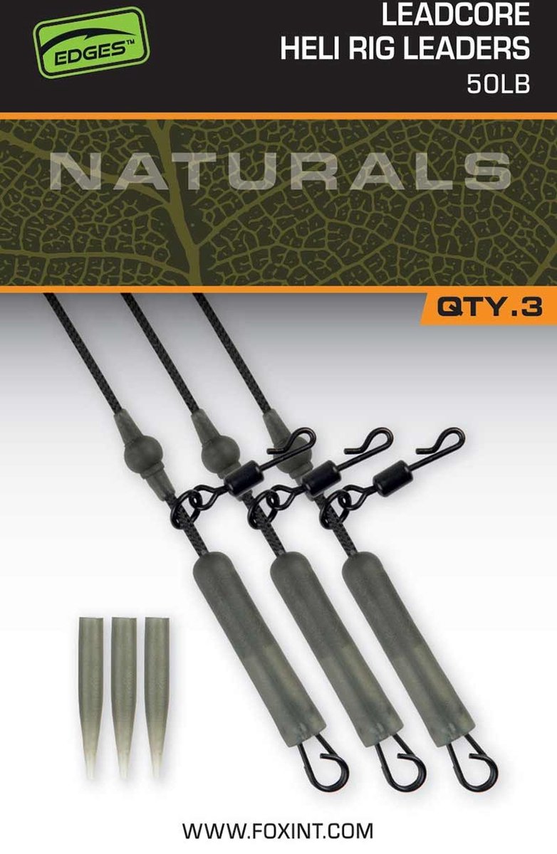 Naturals Leadcore Heli Rig Leaders Fox