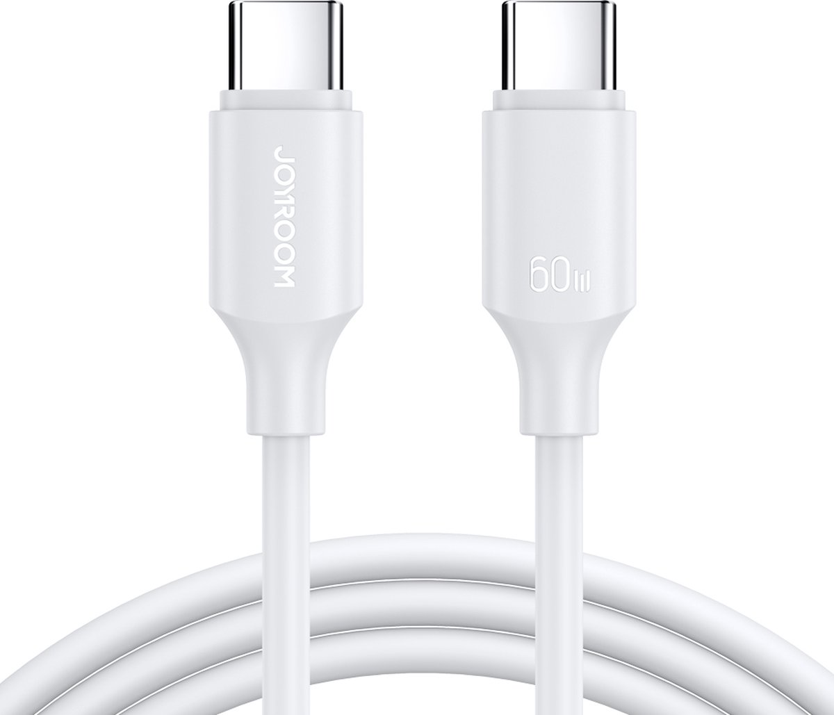 Joyroom 1m USB-C kabel - 60W Snellader - Wit