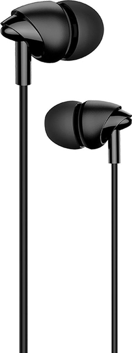 USAMS Bedrade In-Ear Oordopjes 1.2m - Zwart