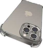 Iphone 15 Pro Hoesje - Shockproof Case - Siliconen - Transparant - Telefoonhoesje